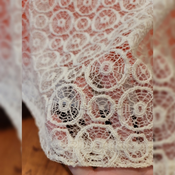 Coveted Clothing Pink and White Crochet Dress - Picture 5 of 6